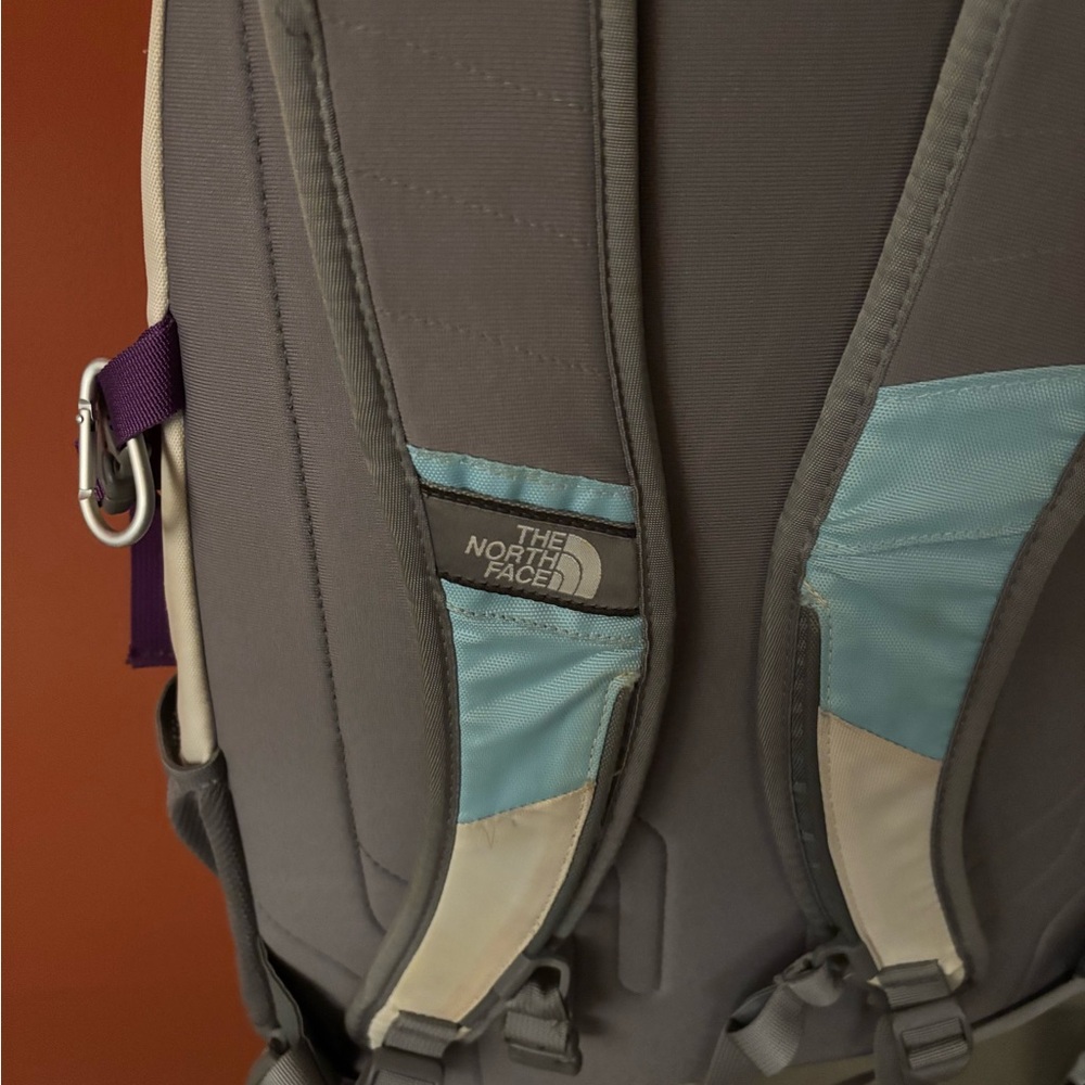 The North Face Heckler Gray and Blue Backpack for Outdoor/Travel/School - Picture 4 of 9